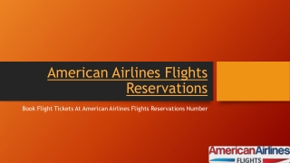 Book Flight Tickets And Fly With American Airlines Flights