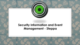 Security Information and Event Management - Steppa