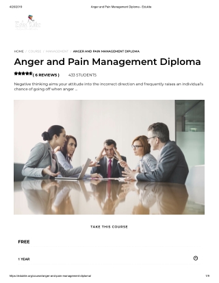 Anger and Pain Management Diploma - Edukite