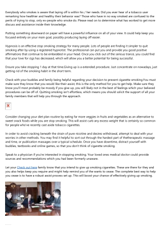 Give Up Smoking Now And Are living A More happy Daily life