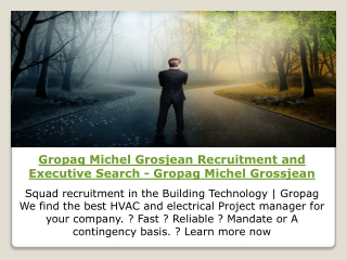 Gropag Michel Grosjean Recruitment and Executive Search