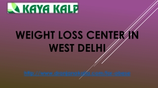 Weight Loss Center in West Delhi-Dr Anjana Kalia