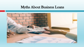 Myths About Business Loans