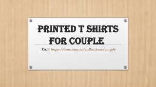 Printed t shirts for couple