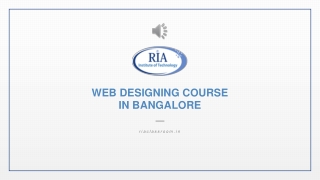 Web Designing course in Bangalore