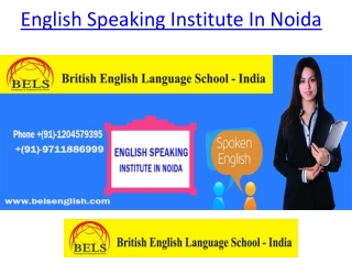 English Speaking Institute In Noida