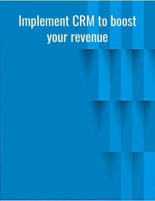 Implement CRM to boost your revenue