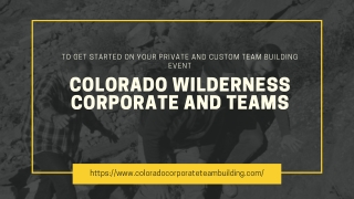 Corporate team building in Colorado