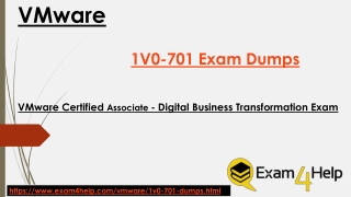 1V0-701 Dumps - 1V0-701 Exam Questions Answers Dumps - Exam4Help