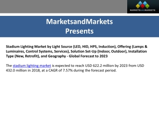 Stadium Lighting Market worth 622.2 million USD by 2023