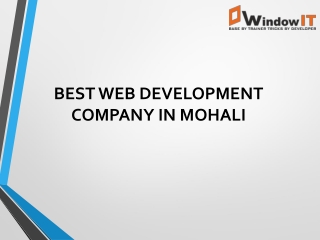 Best Web Development Company in Mohali