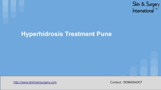 Hyperhidrosis Treatment Pune