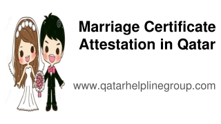 Marriage certificate attestation in Qatar