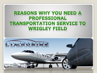 Reasons Why You Need a Professional Transportation Service to Wrigley Field