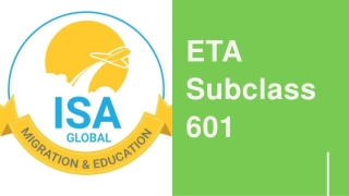 Visa 601 | Subclass 601 | eta 601 Visa