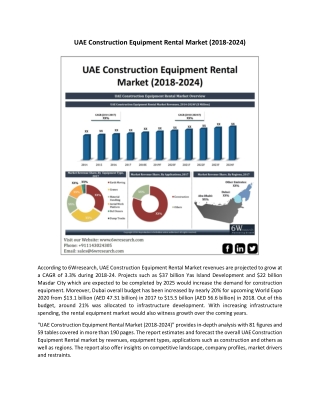 UAE Construction Equipment Rental Market (2018-2024)