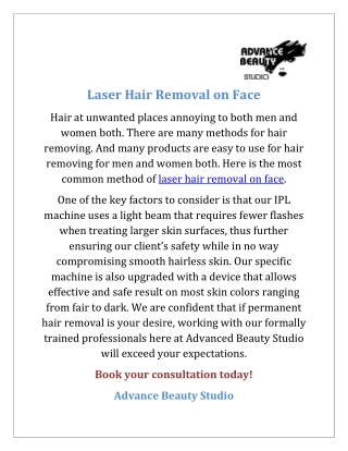 Laser Hair Removal on Face