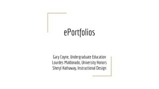 ePortfolios