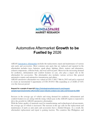 Automotive Aftermarket Growth to be Fuelled by 2026