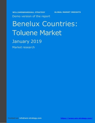 WMStrategy Demo Benelux Countries Toluene Market January 2019