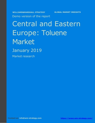 WMStrategy Demo Central And Eastern Europe Toluene Market January 2019