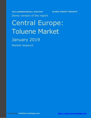 WMStrategy Demo Central Europe Toluene Market January 2019