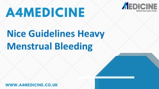 Nice Guidelines Heavy Menstrual Bleeding - A4medicine