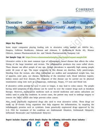 Ulcerative Colitis Market – Industry Insights, Trends, Outlook, and Opportunity Analysis, 2018-2026