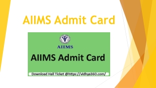 AIIMS Admit Card 2019 Collect Hall Ticket For Nursing Officer Examination