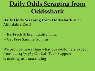 Daily Odds Scraping from Oddsshark