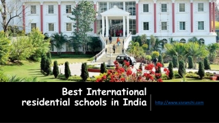 Best International residential schools in India