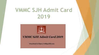VMMC SJH Admit Card 2019, Safdarjung Hospital Sr. Resident Call Letter