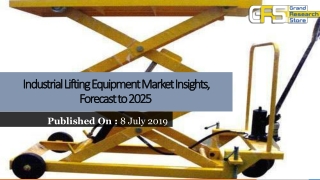 Industrial lifting equipment market insights, forecast to