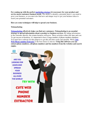 Cute Web Phone number Extractor