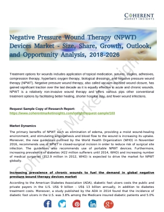 Negative Pressure Wound Therapy (NPWT) Devices Market Analysis based on Healthcare Applications 2018