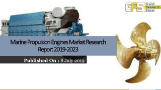 Marine propulsion engines market research report 2019 2023