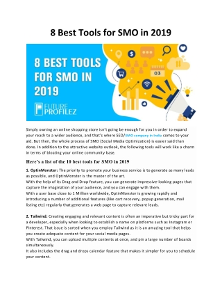 8 Best Tools for SMO in 2019