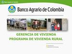 GERENCIA DE VIVIENDA