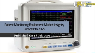 Patient monitoring equipment market insights, forecast to 2025