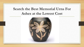 Search the Best Memorial Urns for Ashes at the Lowest Cost