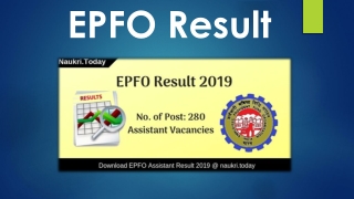 EPFO Result 2019 | Assistant Prelims Result | Expected & Previous Cut off