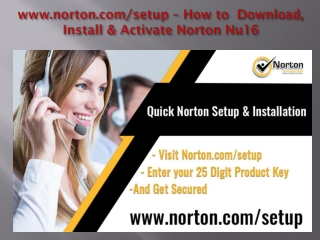 www.norton.com/setup – How to Download, Install & Activate Norton Nu16
