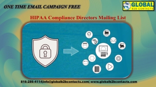 HIPAA Compliance Directors Mailing List