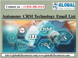 Autonomy CRM Technology Email List