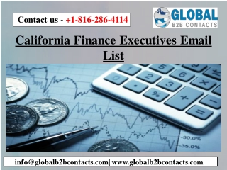 California Finance Executives Email List