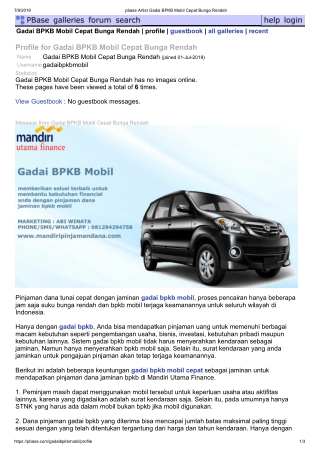 Gadai BPKB Mobil Cepat Bunga Rendah