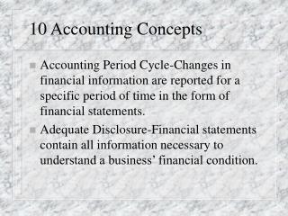 10 Accounting Concepts