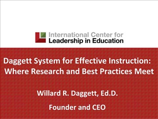 Daggett System for Effective Instruction: Where Research and Best Practices Meet