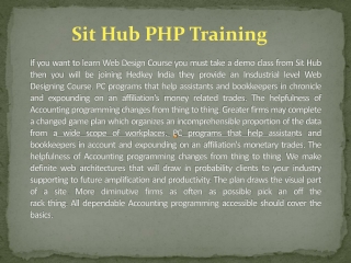 PHP Training