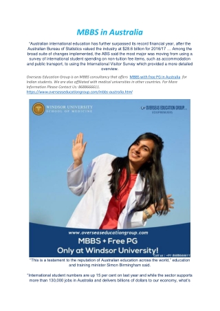 MBBS in Australia | Overseas Education Group